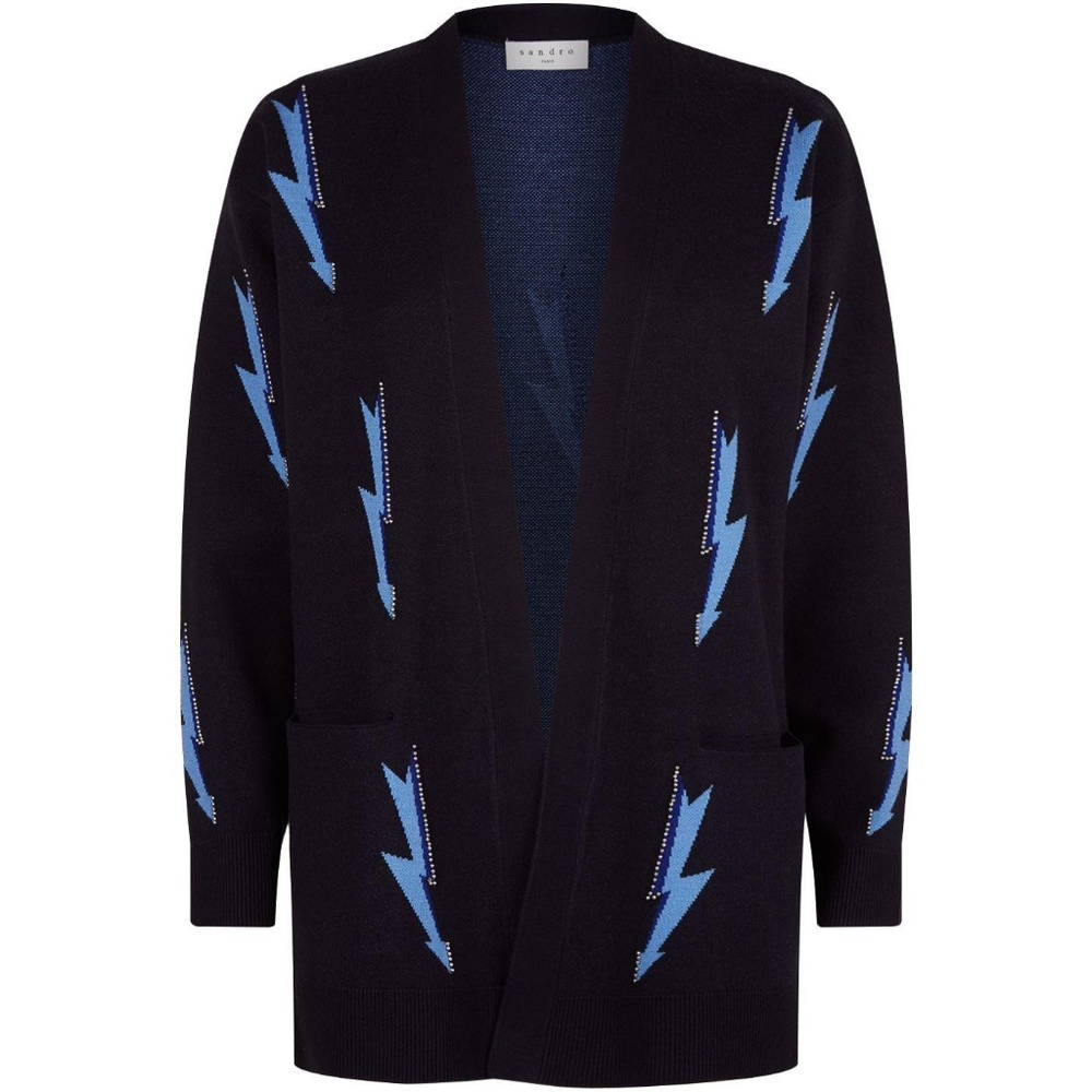 🆕 Sandro Paris Juste Lightning Bolt Cardigan